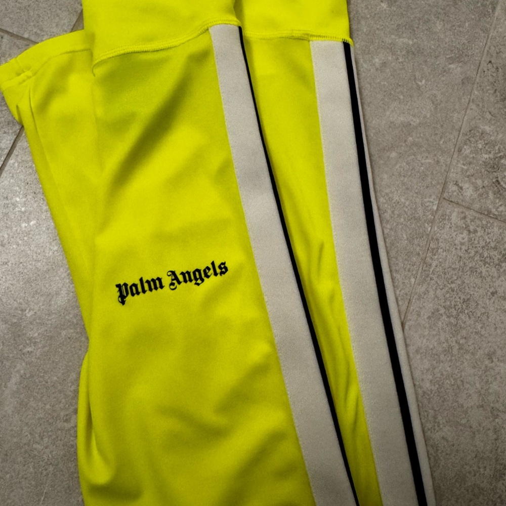 Palm Angels Leggings Neon Green Yellow Size Medium Track Leggings